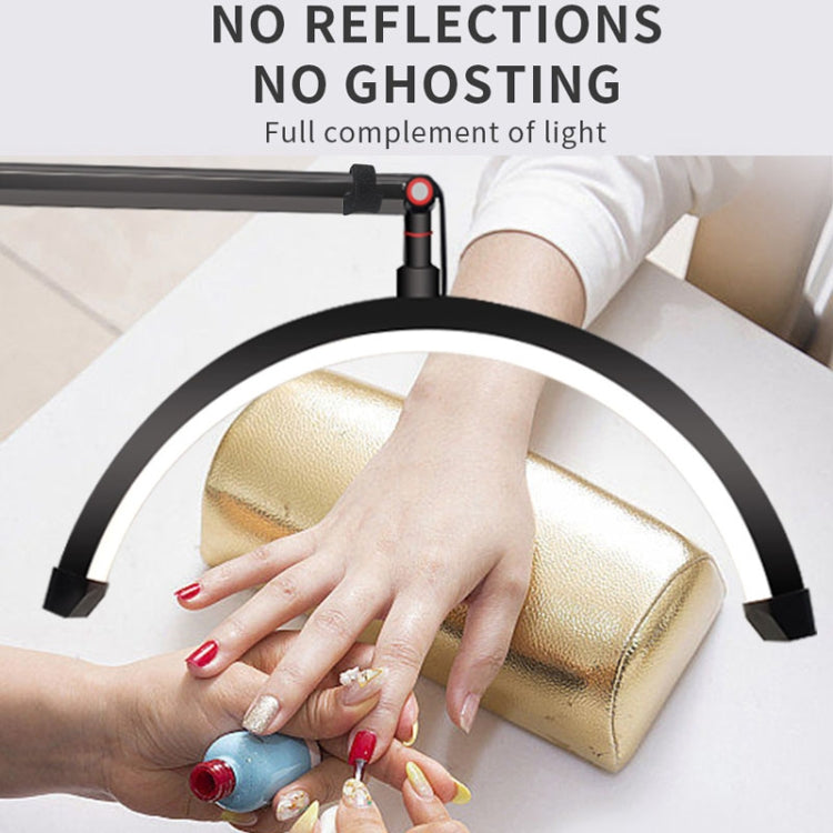 LED Half Moon Beauty Lamp Manicure Eyebrow Tattoos Eyelash Fill Light, UK Plug
