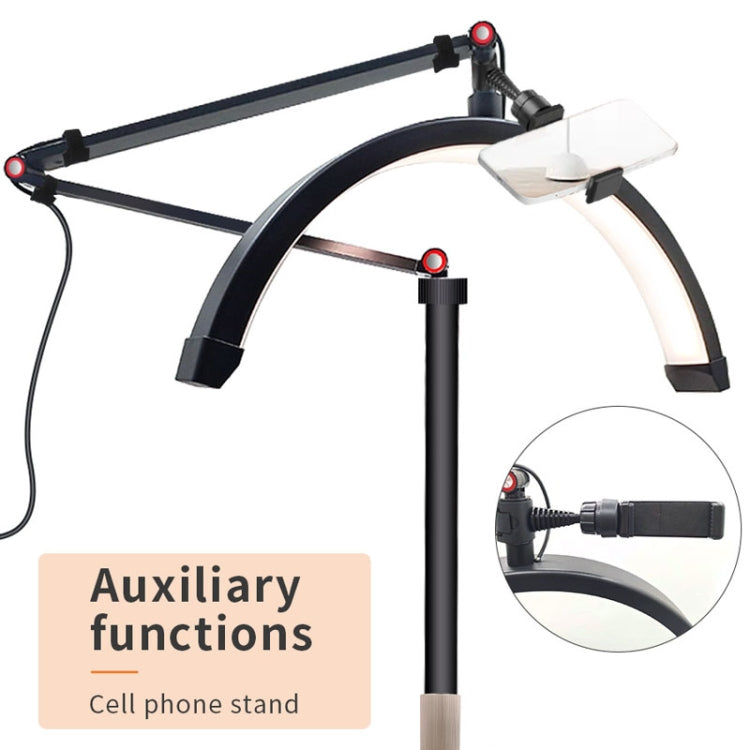 LED Half Moon Beauty Lamp Manicure Eyebrow Tattoos Eyelash Fill Light, UK Plug