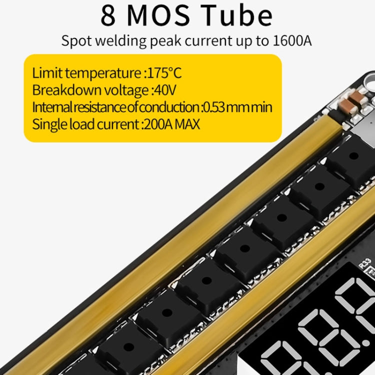GX591 Full Functional Version 12V Handheld Portable 18650 Mobile Lithium Battery Point Welding Machine, Without Shell, With Acrylic Shell