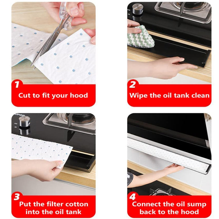 10pcs /Pack Disposable Oil Groove Suction Paper for Cooker Hoods, 7x90cm Regular, 10x90cm Regular, 7x90cm Thickened