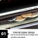 Mens Long Business Wallet Crocodile Pattern Multi Cards Clutch Bag