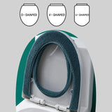 Universal Knitted Washable Toilet Pad Home Thickened Warm Toilet Cover, With Handle Pink, With Handle Gray, With Handle Blue, Flat Pink, Flat Gray, Flat Blue