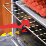Kitchen Silicone Oven Rack Air Fryer Push Pull Tool with Longer Handle, Small 20 x 2.8cm, Large 28 x 3.8cm