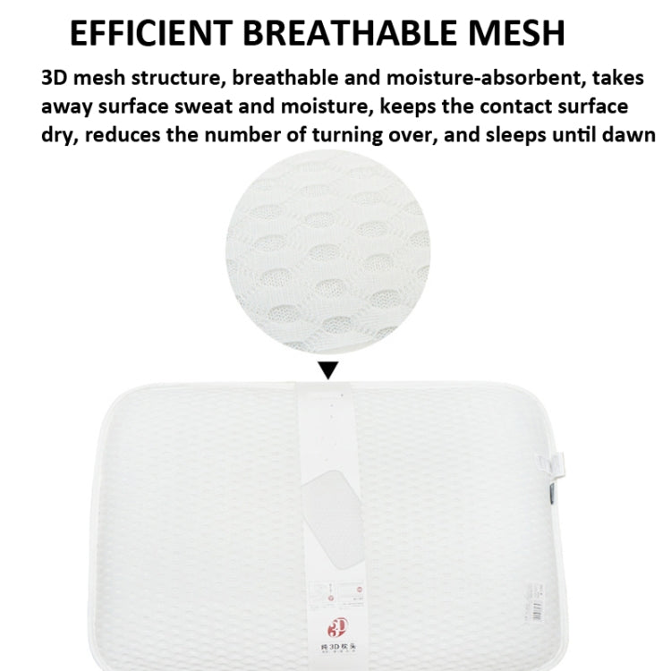 3D Slow Rebound Memory Pillow Core Double-Sided Mesh Pillow Sleep Cervical Traction Pillow, 60 x 38 x 10cm