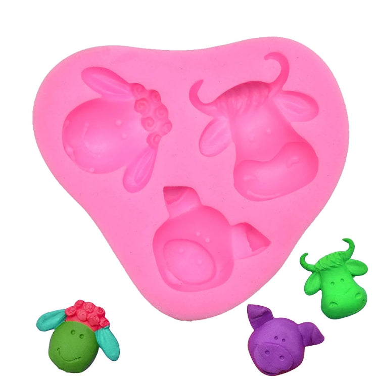 Cartoon Three-dimensional Animals Fondant Silicone Mold Cake Decorating Baking Tools, 1286, 0599