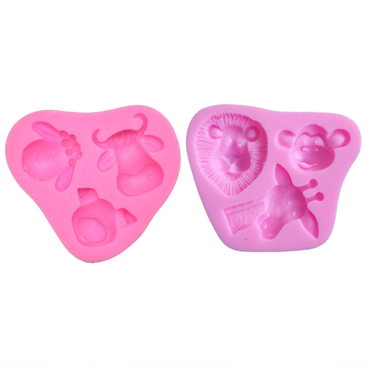Cartoon Three-dimensional Animals Fondant Silicone Mold Cake Decorating Baking Tools, 1286, 0599
