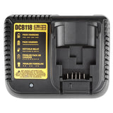 DCB118 For Dewalt 12V-20V Electric Tool Battery Charger, US (Black), EU (Black), UK (Black), AU (Black), US (Yellow), EU (Yellow), UK (Yellow), AU (Yellow)