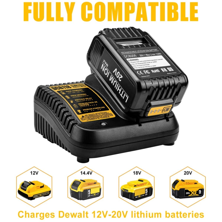 DCB118 For Dewalt 12V-20V Electric Tool Battery Charger, US (Black), EU (Black), UK (Black), AU (Black), US (Yellow), EU (Yellow), UK (Yellow), AU (Yellow)