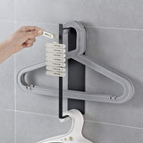 Wall Mounted Metal Clothes Hanger Storage Rack Multifunctional Shelf for Closet