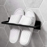 Wall Mounted Metal Clothes Hanger Storage Rack Multifunctional Shelf for Closet