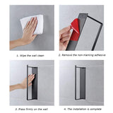 Wall Mounted Metal Clothes Hanger Storage Rack Multifunctional Shelf for Closet