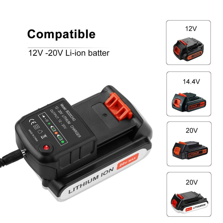 BD20CHG For Battery 20V Lithium Battery Charger Electric Tool Accessories, US, EU