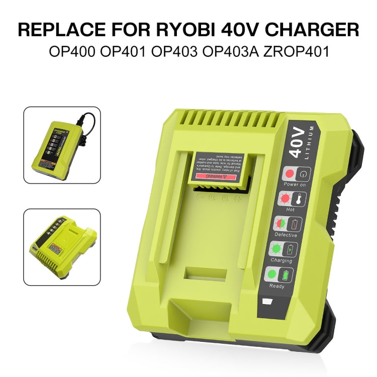 36-40V Tool Cutting Machine Battery Charger, For RYOBI PO401 / PO403 / PO400, US, EU, UK, AU