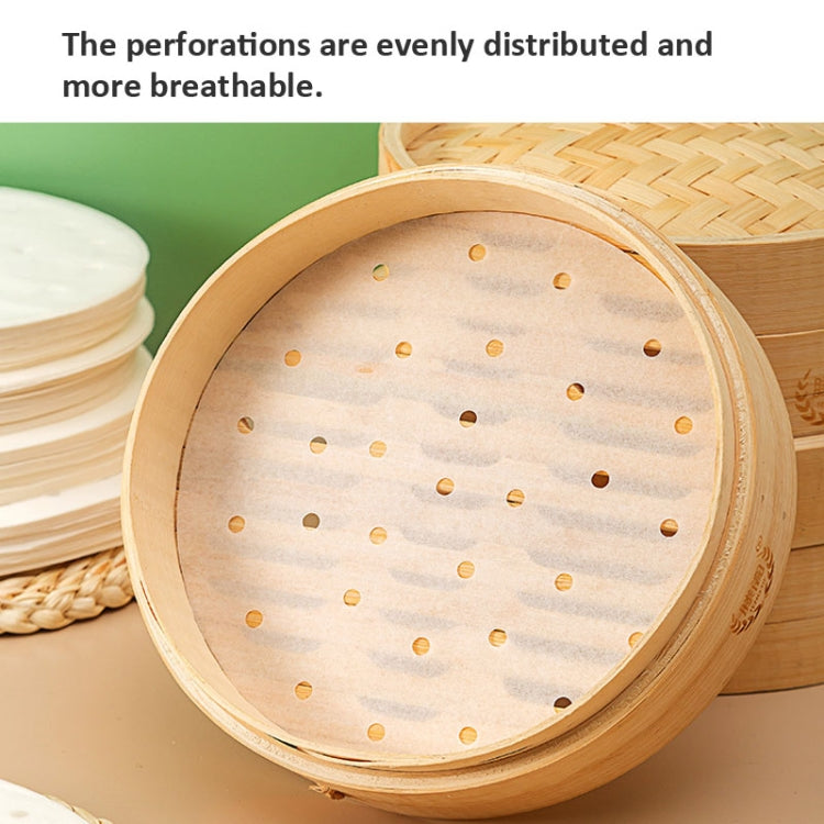 100pcs /Pack Steamer Paper Non-Stick Disposable Grease-Proof Paper Round Air Fryer Pad, 6 Inches (15.2cm), 7 Inches (17.78cm), 8 Inches (20.3cm), 9 Inches (22.86cm)