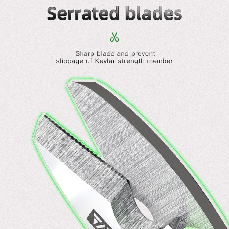 KomShine Stainless Steel Kevlar Serrated Fiber Optic Stripping Scissors, KS-K2
