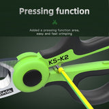 KomShine Stainless Steel Kevlar Serrated Fiber Optic Stripping Scissors, KS-K2