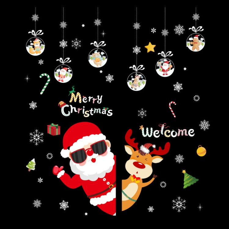 Christmas Window Decoration Poster Santa Claus Elk Snowflake Glass Wall Stickers, SD-01 45x60cm, SD-02 45x60cm, SD-03 30x90cm, SD-05 30x90cm, SD-12 30x90cm, SD-2203 30x45cm, SD-2204 30x45cm, SD-2205 30x45cm, SD-2206 45x60cm, SD-2208 30x45cm            ...