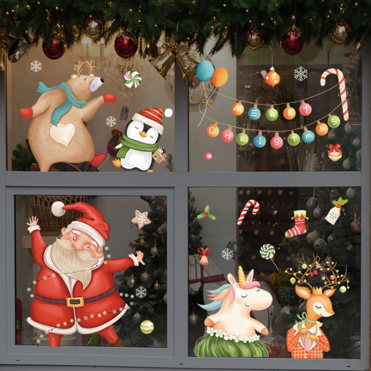 Christmas Window Decoration Poster Santa Claus Elk Snowflake Glass Wall Stickers, SD-01 45x60cm, SD-02 45x60cm, SD-03 30x90cm, SD-05 30x90cm, SD-12 30x90cm, SD-2203 30x45cm, SD-2204 30x45cm, SD-2205 30x45cm, SD-2206 45x60cm, SD-2208 30x45cm            ...