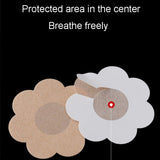 10pcs /Pack Disposable Anti-Bump Invisible Breathable Breast Patch, Flower, Round
