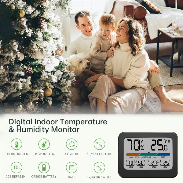 Indoor Temperature And Humidity Monitor LCD Digital Thermometer Hygrometer Weather Station, 324