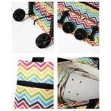 2 In 1 Oxford Cloth Shopping Bag Foldable Shopping Trolley Cart
