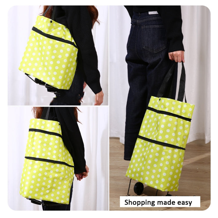 2 In 1 Oxford Cloth Shopping Bag Foldable Shopping Trolley Cart