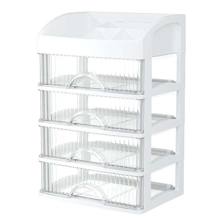 Desktop Drawer Organizer Multi-Layer Cosmetic Jewelry Box Stationery Multi-Functional Organizer, 5 Layer White Drawer (White), 5 Layer Black Drawer (White), 5 Layer Black Drawer (Pink), 4 Layer White Drawer (White), 4 Layer Black Drawer (White)        ...