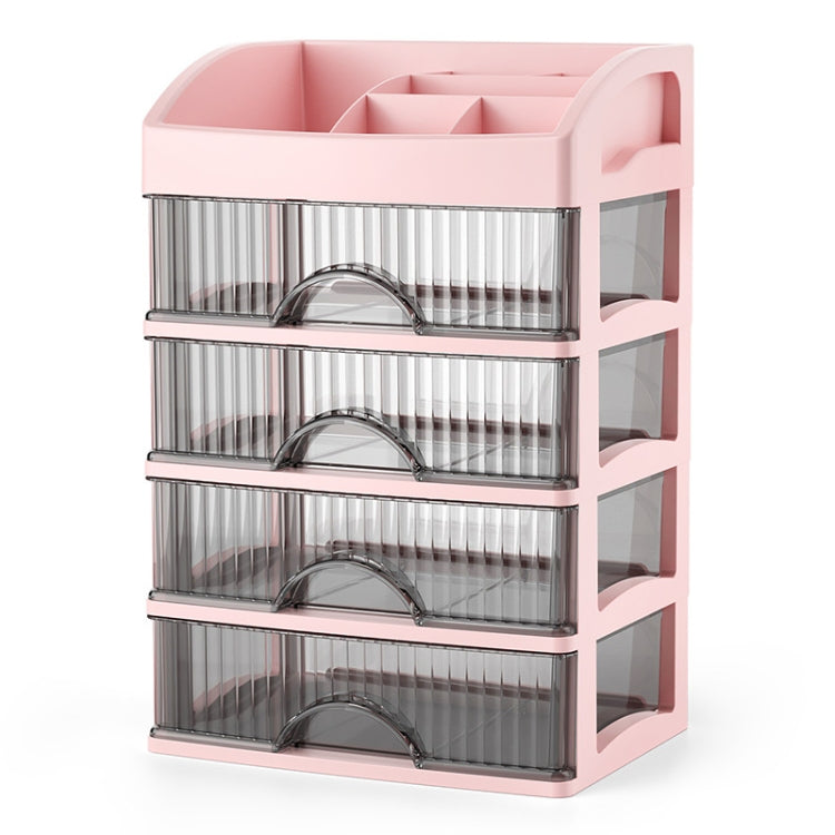 Desktop Drawer Organizer Multi-Layer Cosmetic Jewelry Box Stationery Multi-Functional Organizer, 5 Layer White Drawer (White), 5 Layer Black Drawer (White), 5 Layer Black Drawer (Pink), 4 Layer White Drawer (White), 4 Layer Black Drawer (White)        ...