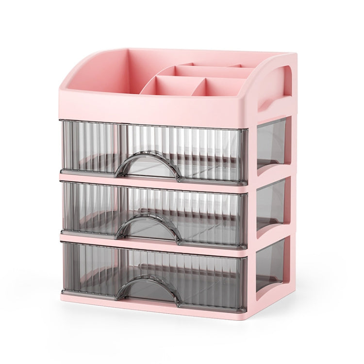 Desktop Drawer Organizer Multi-Layer Cosmetic Jewelry Box Stationery Multi-Functional Organizer, 5 Layer White Drawer (White), 5 Layer Black Drawer (White), 5 Layer Black Drawer (Pink), 4 Layer White Drawer (White), 4 Layer Black Drawer (White)        ...