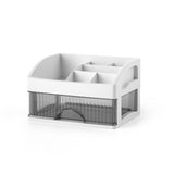 Desktop Drawer Organizer Multi-Layer Cosmetic Jewelry Box Stationery Multi-Functional Organizer, 5 Layer White Drawer (White), 5 Layer Black Drawer (White), 5 Layer Black Drawer (Pink), 4 Layer White Drawer (White), 4 Layer Black Drawer (White)        ...