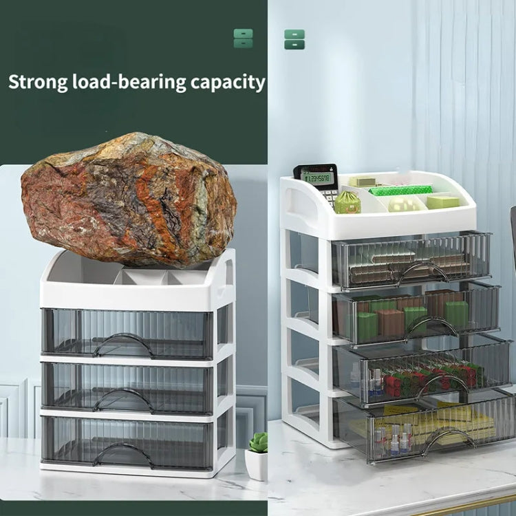 Desktop Drawer Organizer Multi-Layer Cosmetic Jewelry Box Stationery Multi-Functional Organizer, 5 Layer White Drawer (White), 5 Layer Black Drawer (White), 5 Layer Black Drawer (Pink), 4 Layer White Drawer (White), 4 Layer Black Drawer (White)        ...