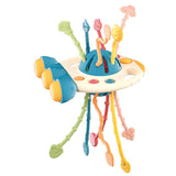 Baby Puzzle Fun Finger Pumping Toys Enlightenment Early Teaching Toys, Octopus (Blue), Octopus (Red), Cartoon Crab (Orange), Cartoon Crab (Green), Rocket (Blue), Rocket (Red), Flying Sword (Red), Flying Sword (White), Crab, Space Ship, Mobile Phone Rab...