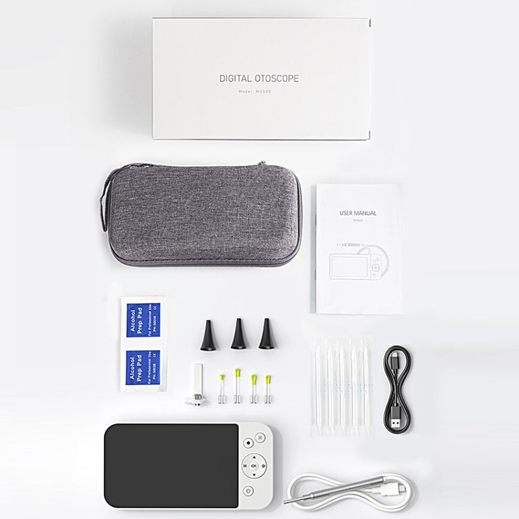 Teslong MS500 5 Inch HD Screen Illuminated Ear Pickers 3.9mm Diameter Visual Ear Care Tool, MS500