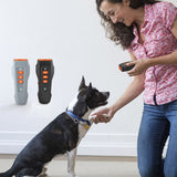 LED Flashing Light Handheld Ultrasonic Bark Arrester Frequency Conversion Dog Training Device, Black+Orange, Dark Gray, Gray+Orange