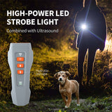 LED Flashing Light Handheld Ultrasonic Bark Arrester Frequency Conversion Dog Training Device, Black+Orange, Dark Gray, Gray+Orange