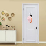 2pcs Baseball Hat Wall Self-Adhesive Hanging Shelf Rack Hook, Black, White