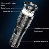 X9 Outdoor White Laser Digital Display Zoom Flashlight Long Range Lighting Flashlight, X9
