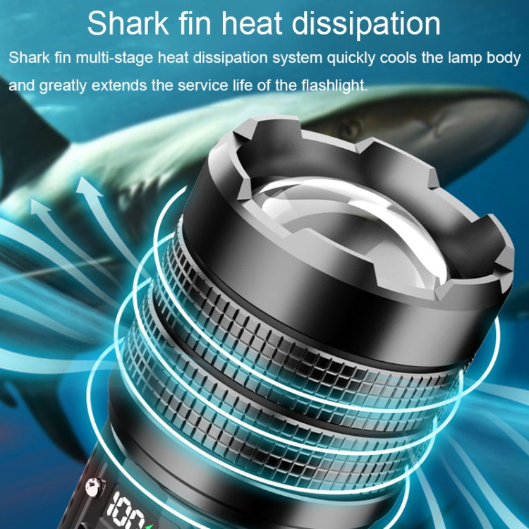 X9 Outdoor White Laser Digital Display Zoom Flashlight Long Range Lighting Flashlight, X9