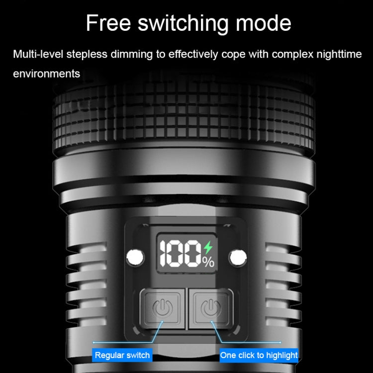 X9 Outdoor White Laser Digital Display Zoom Flashlight Long Range Lighting Flashlight, X9