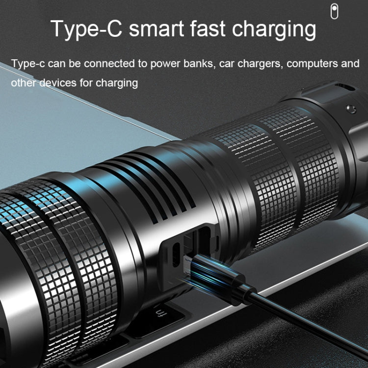 X9 Outdoor White Laser Digital Display Zoom Flashlight Long Range Lighting Flashlight, X9