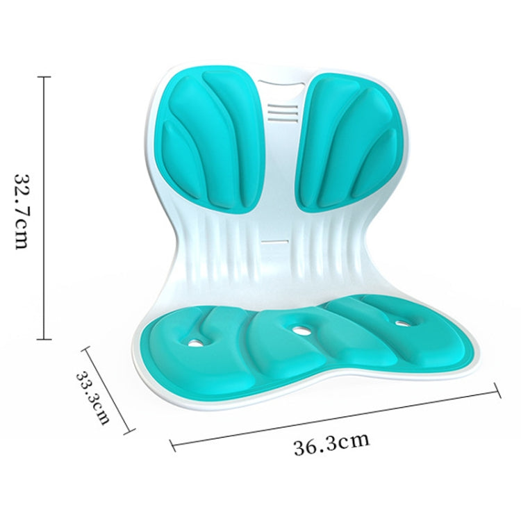 Lumbar Protector Cushion Children Office Sedentary Seat Posture Correction Chair, Emerald