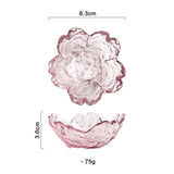 5pcs /Set Hammer Glass Cherry Blossom Dish House Sauce Plate Small Dish, Pink