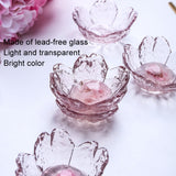 5pcs /Set Hammer Glass Cherry Blossom Dish House Sauce Plate Small Dish, Pink