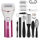 10pcs/set Household Electric Dead Skin Peeling Foot Grinder, Blue, Pink, Gold, Black