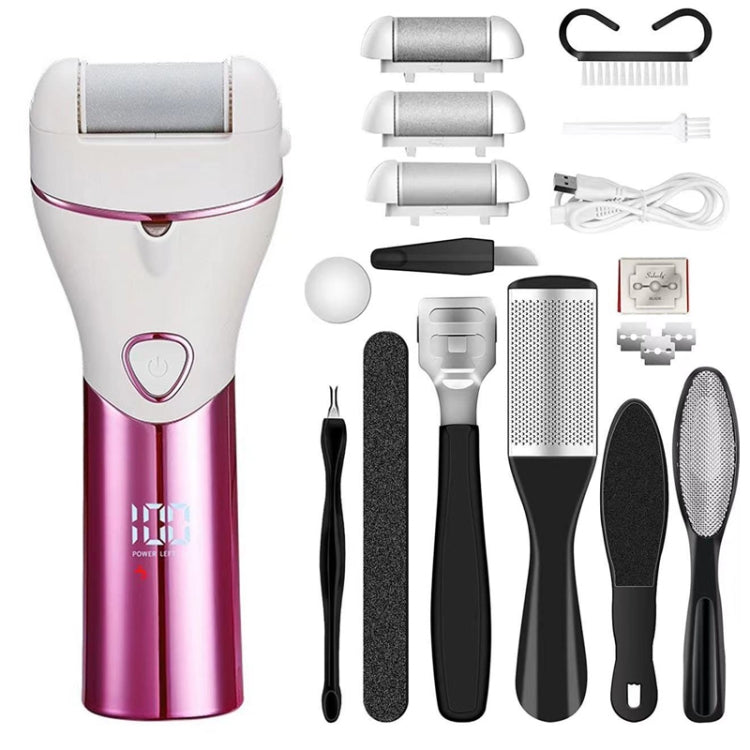 10pcs/set Household Electric Dead Skin Peeling Foot Grinder, Blue, Pink, Gold, Black