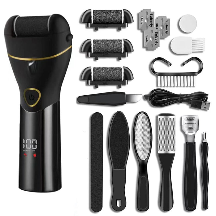 10pcs/set Household Electric Dead Skin Peeling Foot Grinder, Blue, Pink, Gold, Black