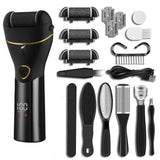 10pcs/set Household Electric Dead Skin Peeling Foot Grinder, Blue, Pink, Gold, Black