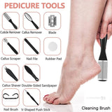 10pcs/set Household Electric Dead Skin Peeling Foot Grinder, Blue, Pink, Gold, Black