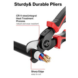 5 In 1 Combination Interchangeable Head Pliers Kit General Repair Screwdriver Pliers, Red Black, White Brown