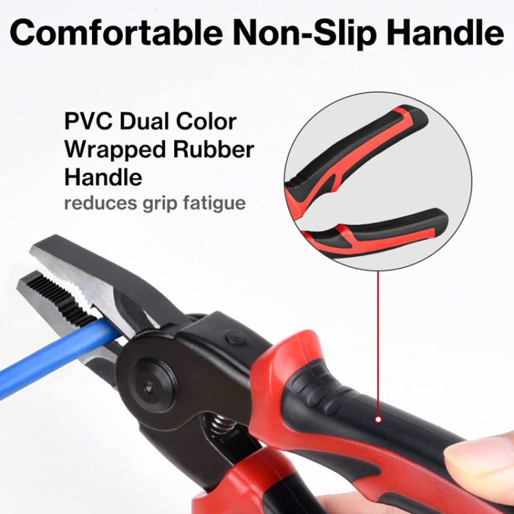 5 In 1 Combination Interchangeable Head Pliers Kit General Repair Screwdriver Pliers, Red Black, White Brown